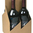 Natural Kraft - 4 Bottle Wine Carrier (750 ml) - (750 ml) 7 x 7 x 13-3/4"