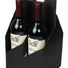 Black Linen - 4 Bottle Wine Carrier (750 ml) - (750 ml) 7 x 7 x 13-3/4"