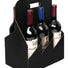 Black Linen - 6 Bottle Wine Carrier (750 ml) - (750 ml) 10-5/8 x 7 x 13-3/4"