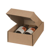 Tawny Textured Rib - 2 Bottle Box - 7-1/4 x 3-1/2 x 13-3/8"
