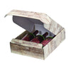 Barn Wood Satin Embossed - 3 Bottle Box - 13-3/8 x 11 x 3-1/2"