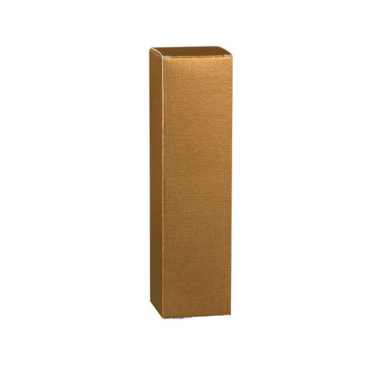 Matte Spun Gold - 1 Bottle Box - Top Opening - 3-1/2 x 3-1/2 x 15"