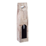 Barn Wood - 1 Bottle Carrier - 3-1/2 x 3-1/2 x 15"