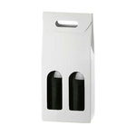White Kraft - 2 Bottle Carrier - 7 x 3-1/2 x 15-3/4"