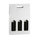 White Kraft - 3 Bottle Carrier - 10-5/8 x 3-1/2 x 15-3/4"