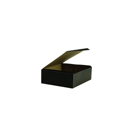 Black Linen Embossed - Top Tuck Box - 11-3/4 x 9-3/8 x 3-1/8"