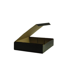 Black Linen Embossed - Top Tuck Box - 15-3/4 x 12-1/2 x 3-1/8"