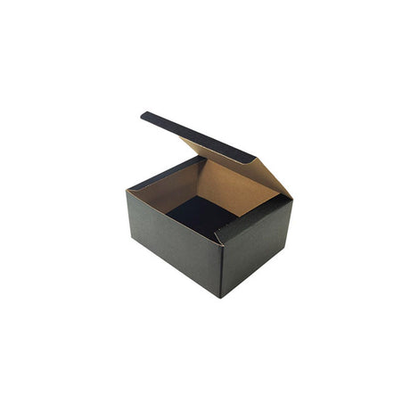 Black Linen Embossed - Top Tuck Box - 9-7/8 x 7-7/8 x 4-3/4"