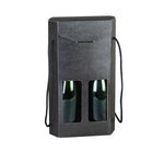 Black Embossed - 2 Bottle Carrier - 8 x 3-3/4 x 14"