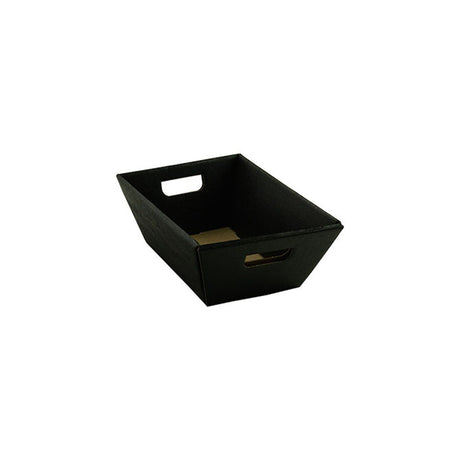 Black Embossed - Corrugated Market Tray - 8-1/4 x 6 x 3-1/4"  (4-1/4 x 6-3/8" bottom)