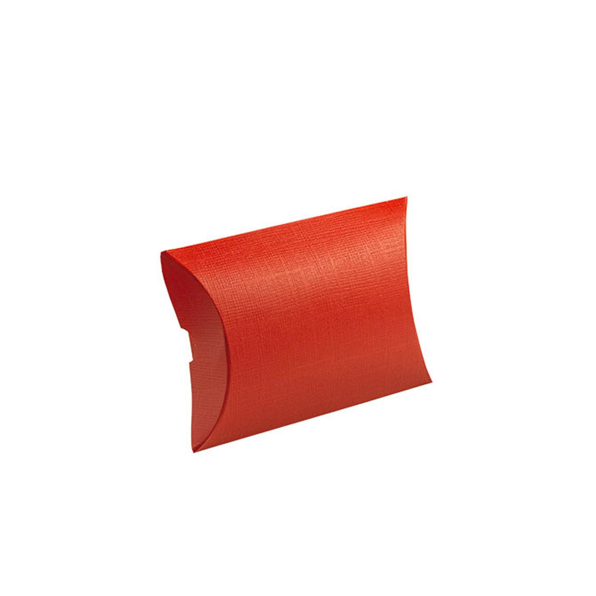 Bright Red Linen - Pillow Box - 4 x 4 x 1-3/8"