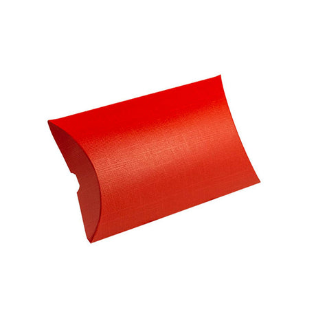 Bright Red Linen - Pillow Box - 6-11/16 x 5-1/8 x 1-9/16"