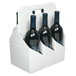White Kraft - 6 Bottle Wine Carrier (750 ml) - (750 ml) 10-5/8 x 7 x 13-3/4"
