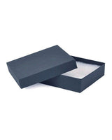 Matte Dark Navy Blue - Jewelry Box - 3-1/2 x 3-1/2 x 7/8"