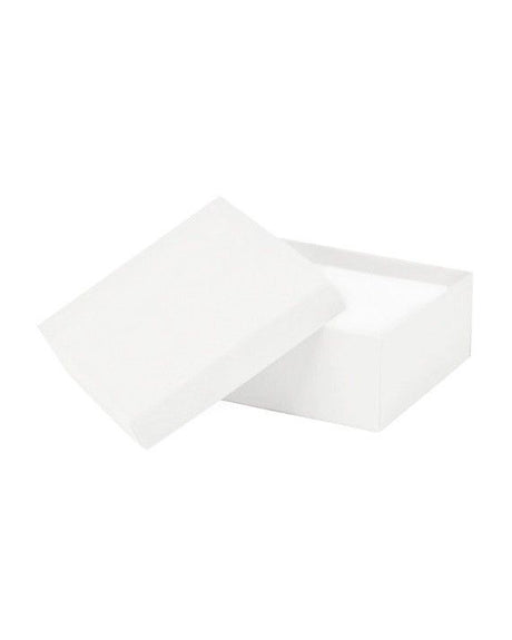 White Kraft - Jewelry Box - 3-1/2 x 3-1/2 x 1-1/2"