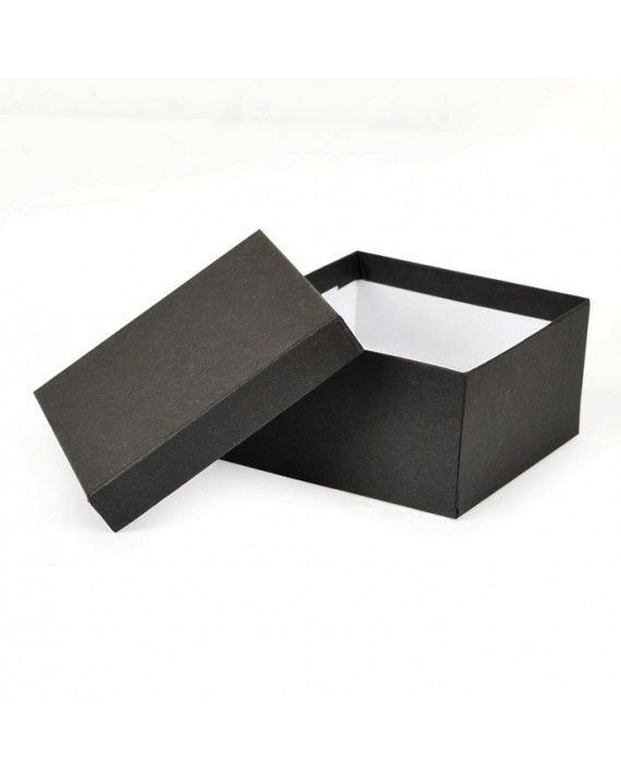 Kraft Black - Jewelry Box - 3-1/2 x 3-1/2 x 1-7/8"