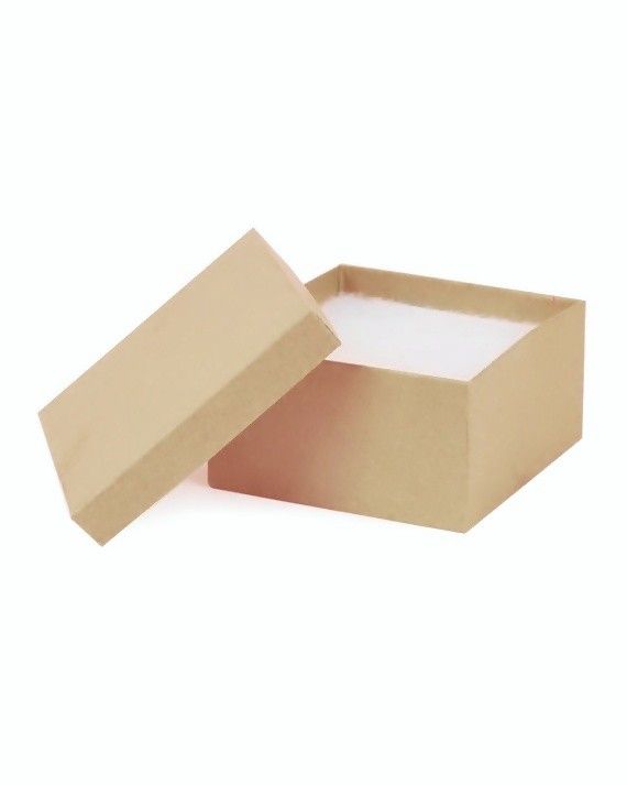 Natural Kraft - Jewelry Box - 3-1/2 x 3-1/2 x 1-7/8"