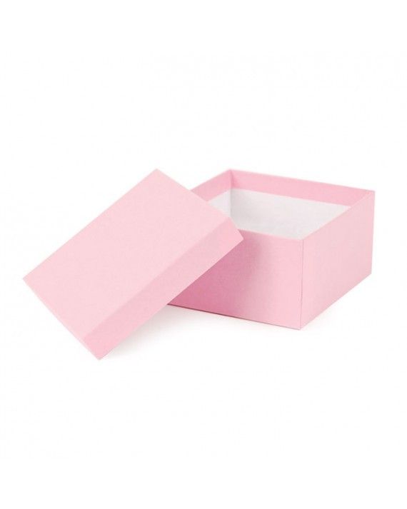Kraft Pink - Jewelry Box - 3-1/2 x 3-1/2 x 1-7/8"