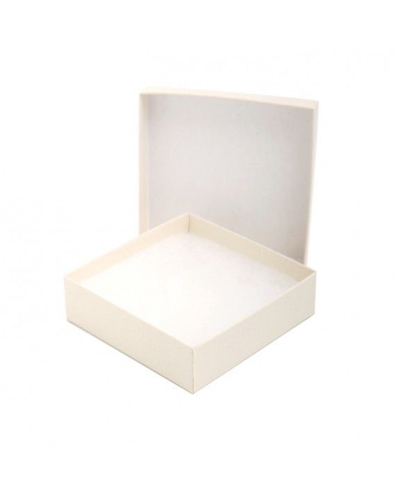 Matte White Sand - Jewelry Box - 3-1/2 x 3-1/2 x 1"