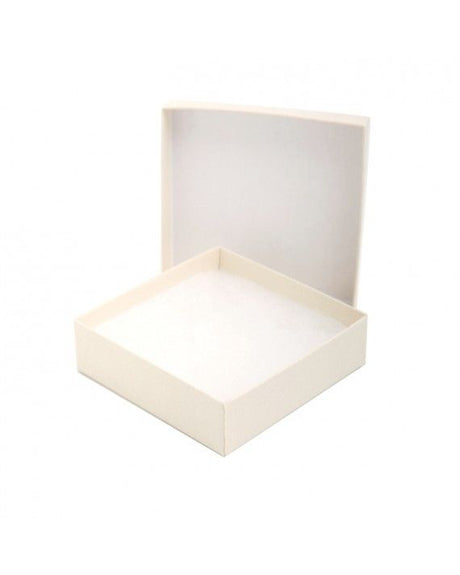 Matte White Sand - Jewelry Box - 3-1/2 x 3-1/2 x 1"