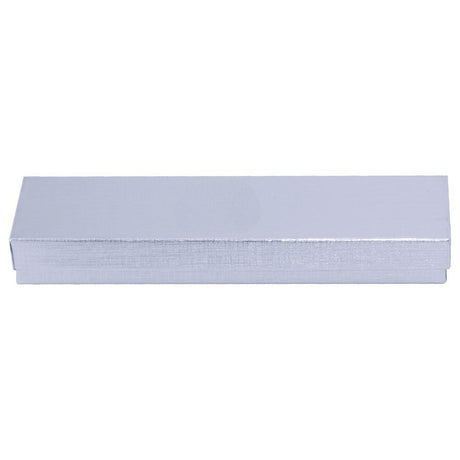 Gloss Silver Linen - Jewelry Box - 8 x 2 x 7/8"