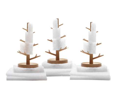 White - Cotton Fiber - 3-3/4 x 2-1/2"