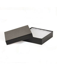 Gloss Black Embossed - Jewelry Box - 3-1/2 x 3-1/2 x 7/8"