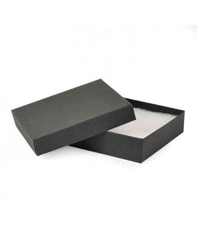 Kraft Black - Jewelry Box - 3-1/2 x 3-1/2 x 7/8"