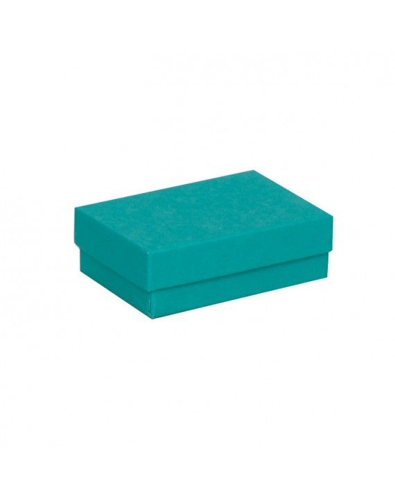 Matte Tropical Turquoise Blue - Jewelry Box - 3-1/16 x 2-1/8 x 1"