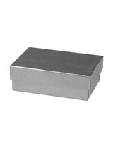 Gloss Silver Linen - Jewelry Box - 3-1/16 x 2-1/8 x 1"