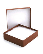 Matte Cocoa Embossed - Jewelry Box - 3-1/2 x 3-1/2 x 1"