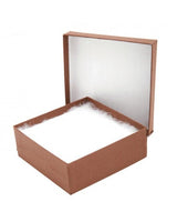 Matte Cocoa Embossed - Jewelry Box - 3-1/2 x 3-1/2 x 2"