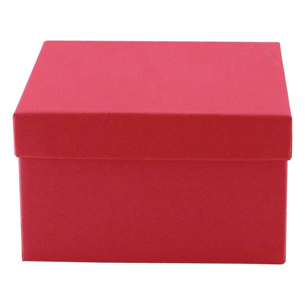 Gloss Cherry Red - Jewelry Box - 3-1/2 x 3-1/2 x 2"
