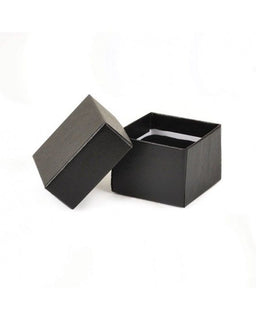 Gloss Black Embossed - Ring Box - 1-5/8 x 1-5/8 x 1-1/4"