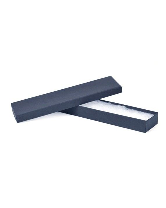 Kraft Navy - Jewelry Box - 8 x 2 x 7/8"