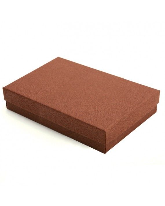 Matte Cocoa Embossed - Jewelry Box - 5-1/4 x 3-3/4 x 7/8"