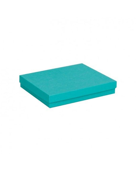 Matte Tropical Turquoise Blue - Jewelry Box - 6 x 5 x 1"