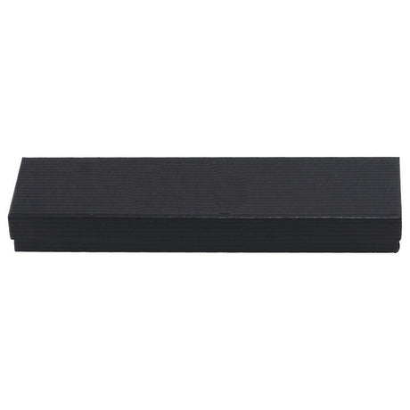 Matte Black Kraft Pinstripe - Jewelry Box - 8 x 2 x 7/8"