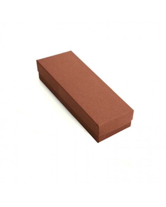 Matte Cocoa Embossed - Jewelry Box - 8 x 2 x 7/8"