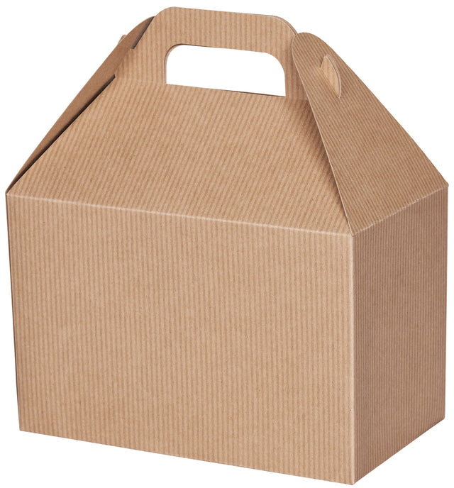 Kraft Stripes - Gable Box - 8-1/2 x 5 x 5-1/2"