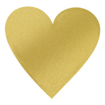 Gold Heart - Decorative Label - 1-1/4 x 1-1/4"