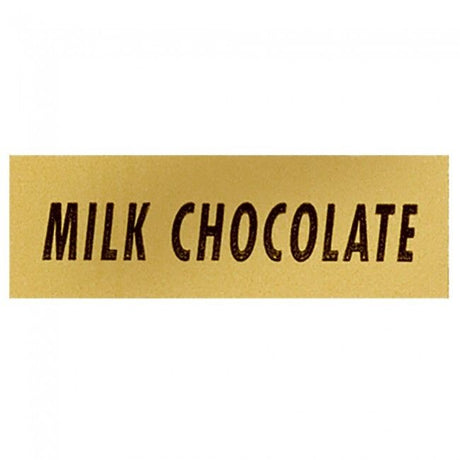 Milk Chocolate (Gold/Black) - Label - 1-1/2 x 1/2"