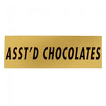 Assorted Chocolates (Gold/Black) - Label - 1-1/2 x 1/2"