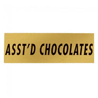Assorted Chocolates (Gold/Black) - Label - 1-1/2 x 1/2"