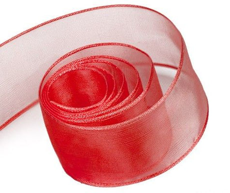 Red - Lavish (Wired Edge) Ribbon - 2-1/4" x 50 Yards