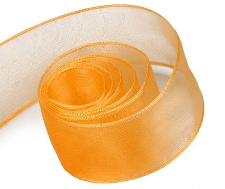 Torrid Orange - Lavish (Wired Edge) Ribbon - 2-1/4" x 50 Yards