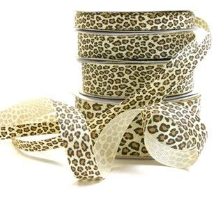 Leopard - Animal Print Ribbon - 5/8" x 100 Yards
