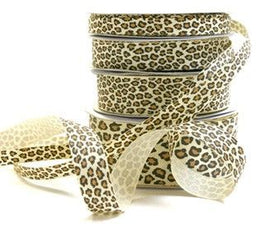 Leopard - Animal Print Ribbon - 3/8" x 100 Yards