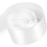 White - Luscious Satin (Wired Edge) Ribbon - 2-1/4" x 50 Yards