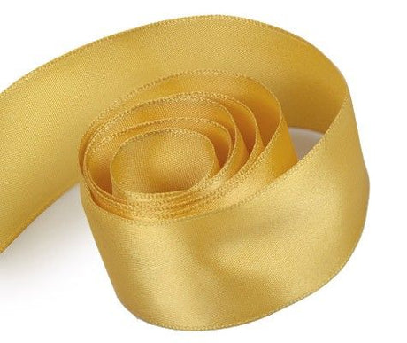 Old Gold - Luscious Satin (Wired Edge) Ribbon - 2-1/4" x 50 Yards